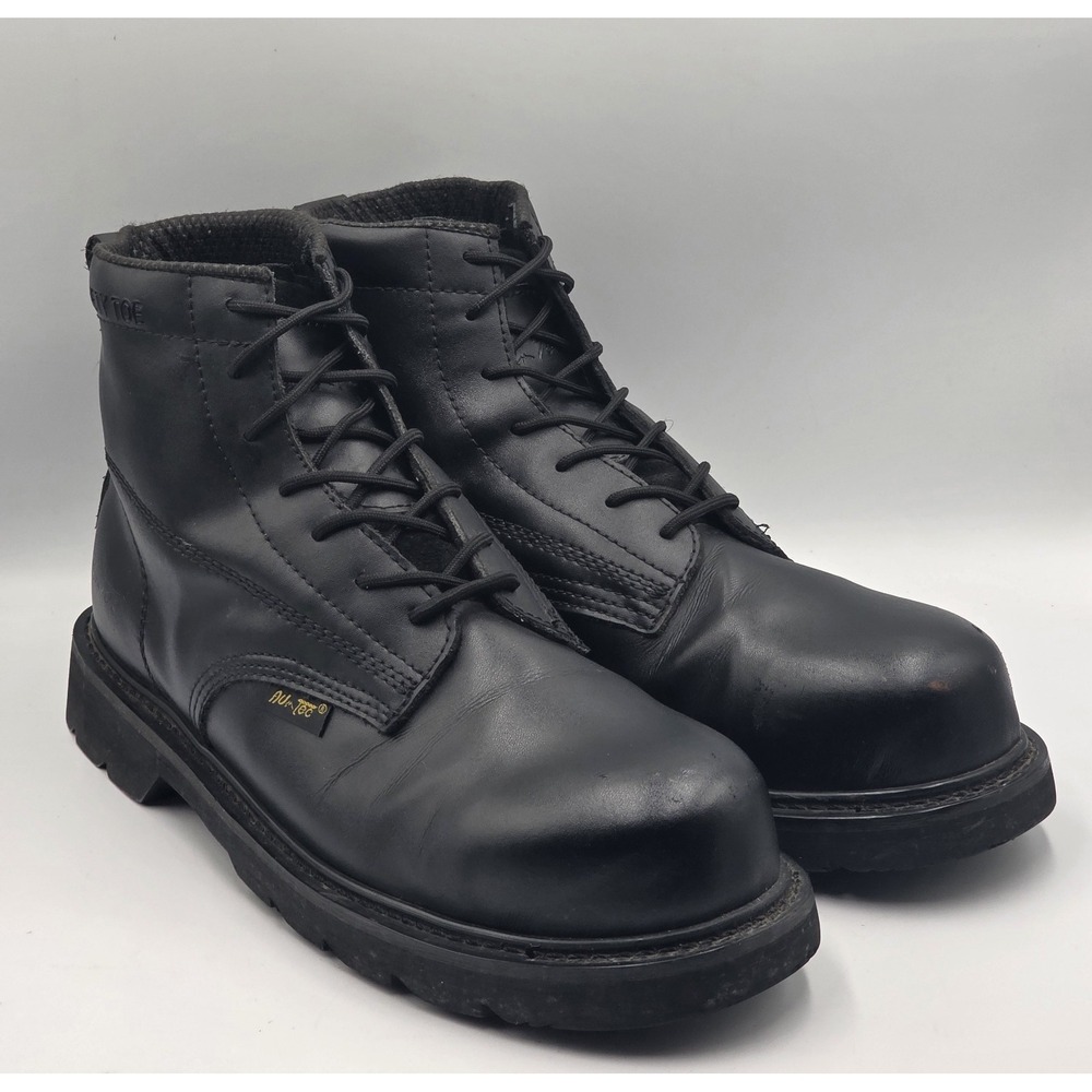 AdTec 1587L Men's 11 Composite Toe Work Boots Black Leather ASTM F2413-05